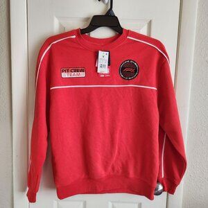 Womens Formula 1 Racing Division Pit Crew Team Red Sweatshirt M NWT